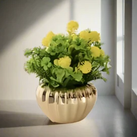 Golden Bowl Yellow Jasmin Planter 